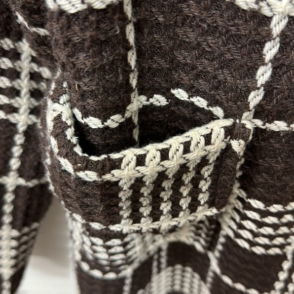 Ivory & Plaid Brown Peacoat - Picture 6 of 7